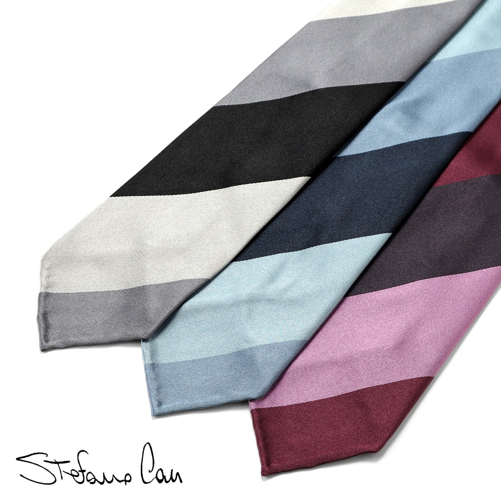 チンクワンタセイ　ネクタイ　ad&c AD&C ストライプ スフォデラート 楽天市場】【SALE】ステファノカウ Stefano Cau ／ シルクサテン