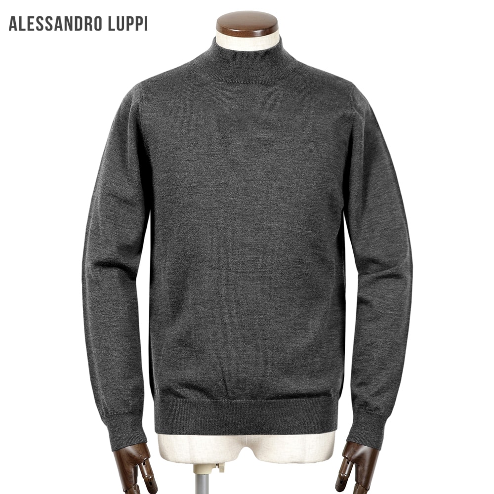 アレッサンドロルッピ　モックネックニット　46 グレー 楽天市場】アレッサンドロルッピ ALESSANDRO LUPPI モックネック