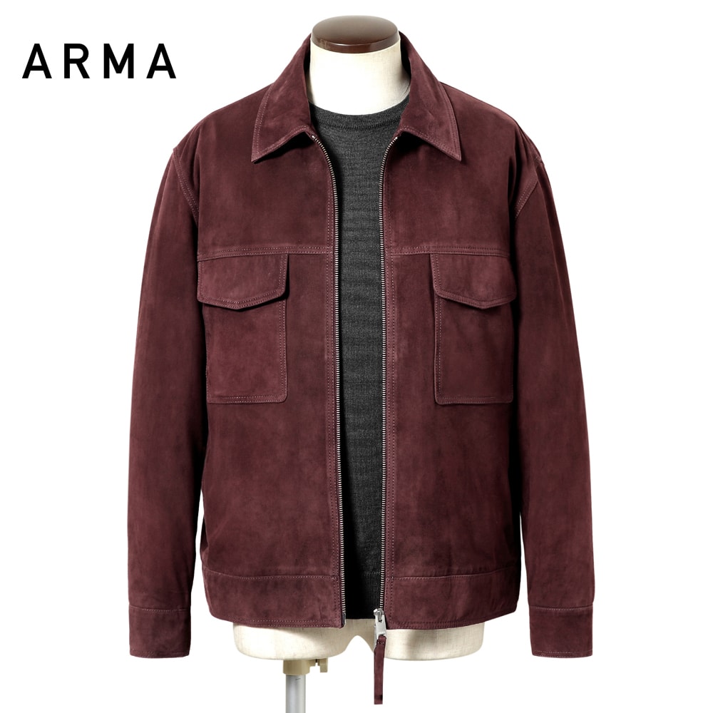 イケベ様専用ARMA スウェード ジップアップ ブルゾン KALE