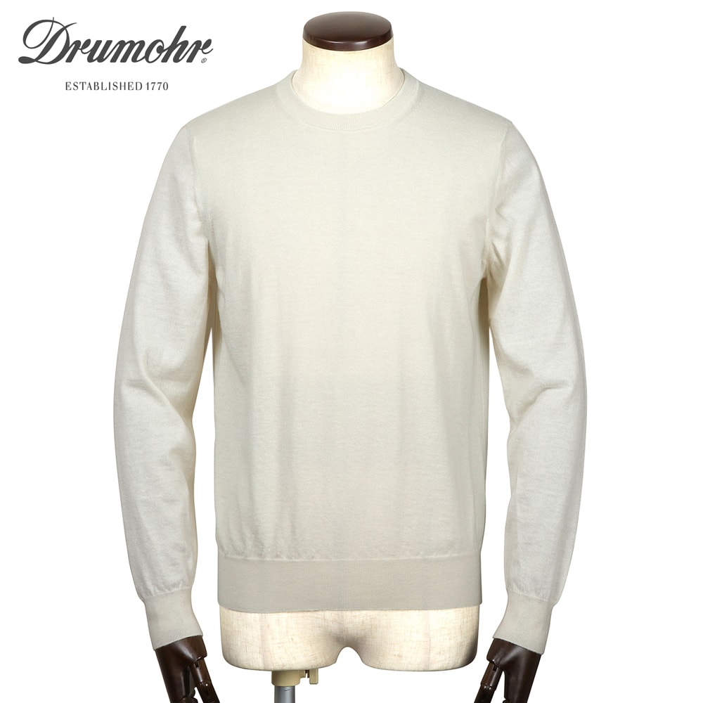 Drumohr ホワイト ニットセーター 52 Drumohr（ドルモア）｜Drumohr（ドルモア）エクストラファインメリノ