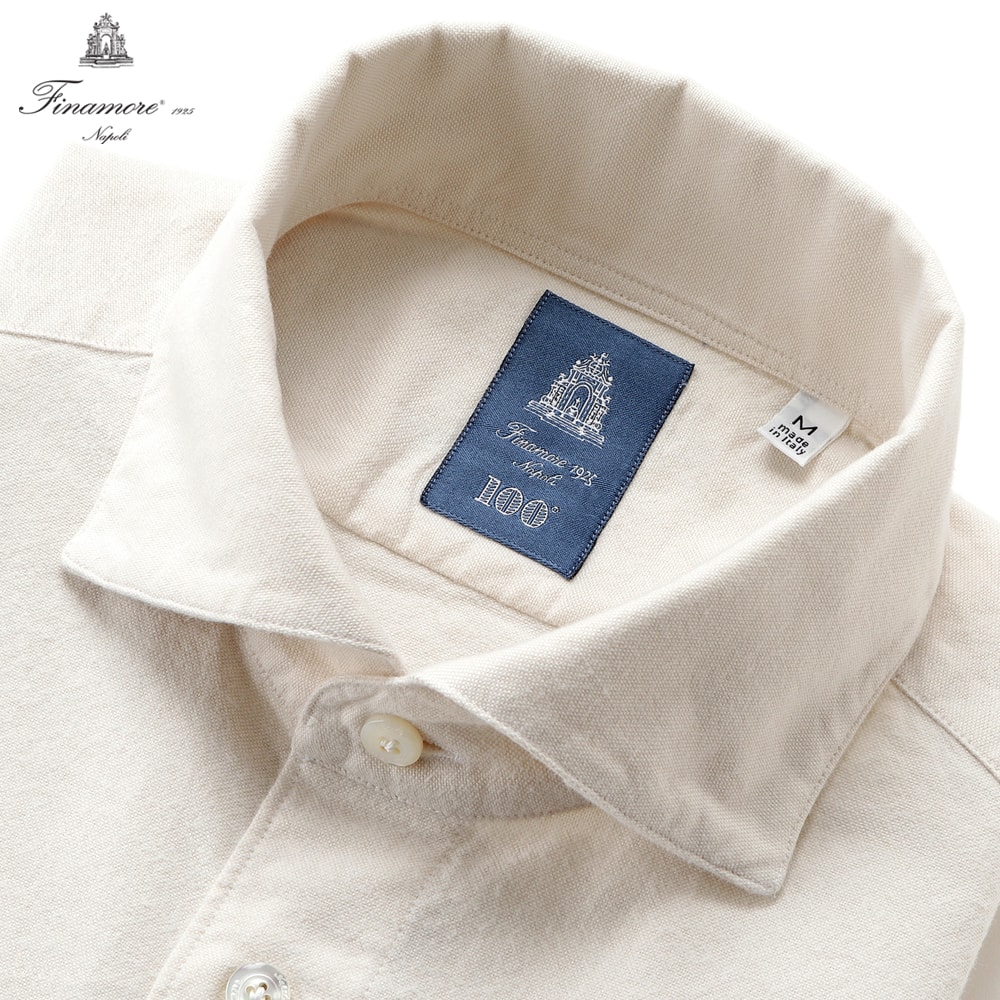 超激得，品質保証 新品3.2万フィナモレfinamoreシャツ長袖 ワイド