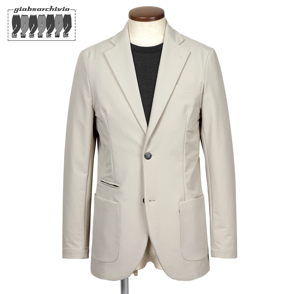 【SALE】ジャブスアルキヴィオ giabsarchivio ／【国内正規品】／ 25-26AW 戸賀別注ウォッシャブルテクノフリース2Bアンコンジャケット「TOGAGE STROZZI/LV」 （ライトベージュ） ／ 戸賀敬城 トガージュ ストロッツィ 39,039円