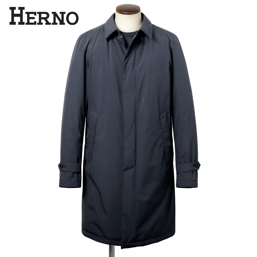 【美品】HERNO ステンカラーコート 46 トープ 予備ボタン付き　ヘルノ 美品】Herno ステンカラーコート 46 トープ 予備ボタン付き HERNO