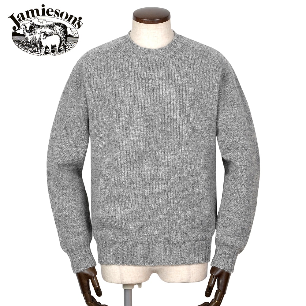 Jamieson'sジャミーソンズ　クルーネックセーターM Jamieson's of Shetland Jamieson's ジャミーソンズ シャギー
