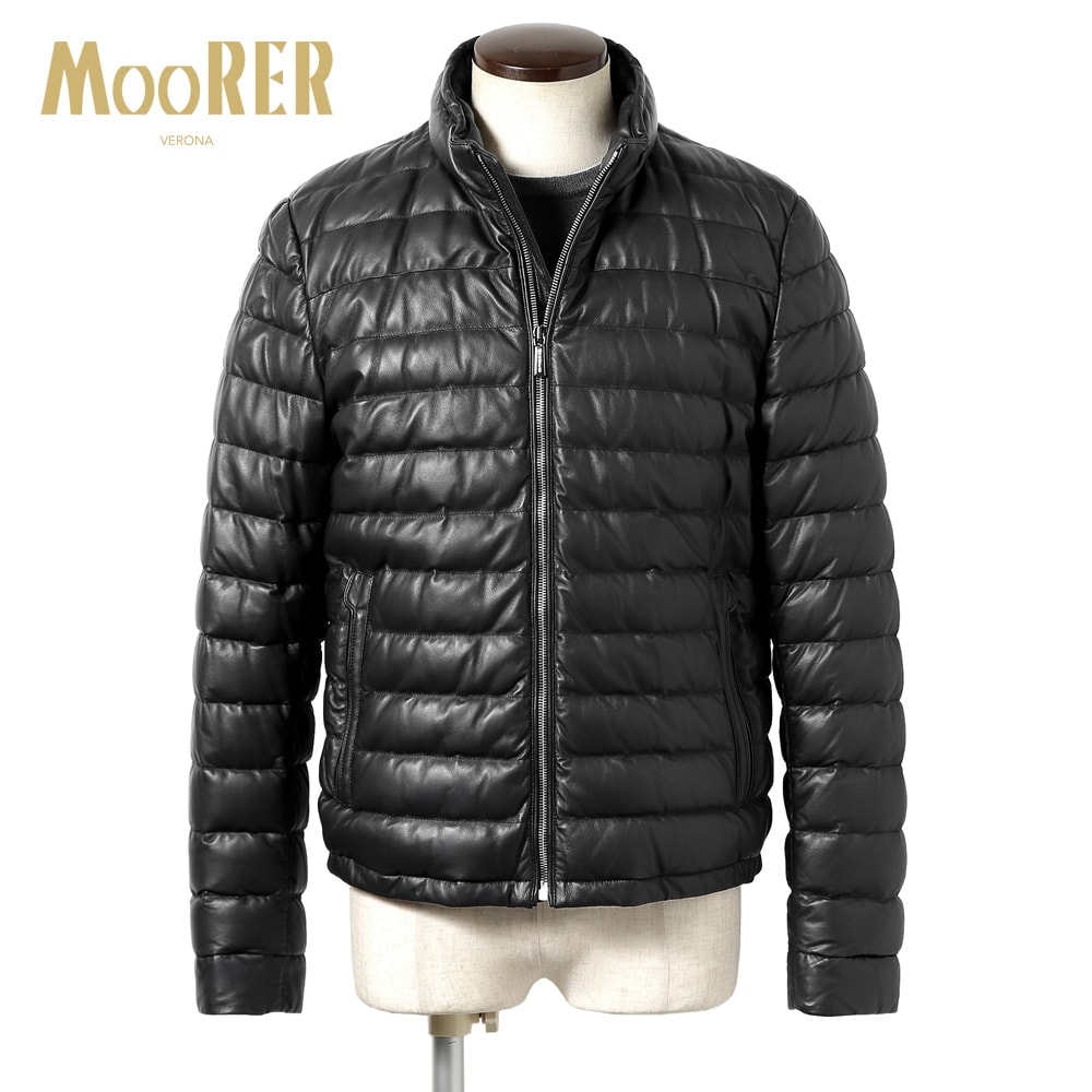 【SALE】ムーレー MOORER ／【国内置き目品】／ 軽さラムレザーライダース型落ち込む上衣「BASILE-P3」（MORO／うす暗い赤銅色）【ハンガー便より分ける差しゆるす】／ バジーレ 3時節 メンズ アウター なめし革落ち込む