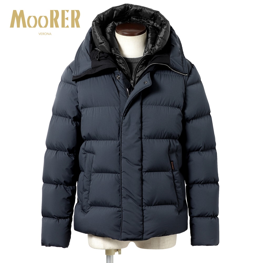 定価407000円 国内正規 新品 ● MOORER 22AW BOND/FUR-LE ボンド ウールカシミア ダウン シングル コート アウター ムーレー 44 ムーレー MOORER ／ 国内正規品 ／ ムートン×ナイロン