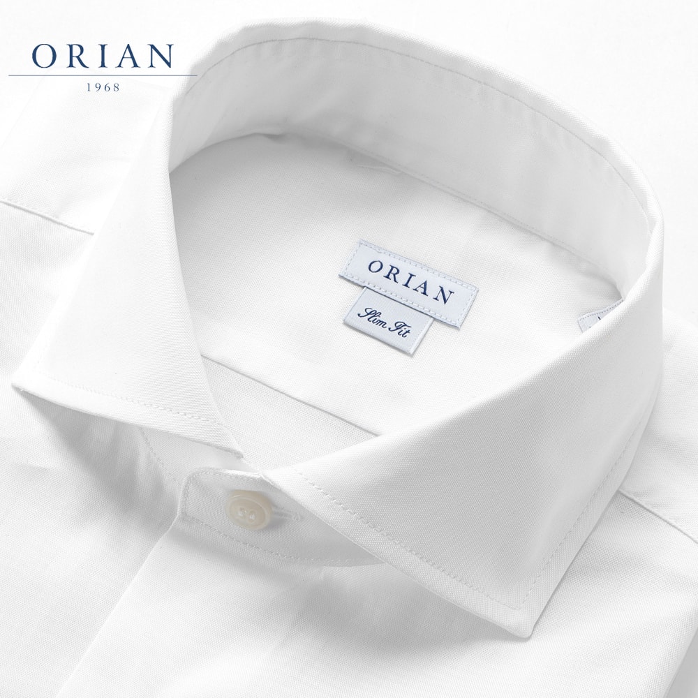 【百貨店SALE／返品・取り替えっこ不可】オリアン ORIAN ／【国内置き目品】／ コットンピンポイントオックスセミワイドカラーシャツ「J102」（白いこと）【ラッピング相応う】／ 春夏 メンズ イタリア共和国 お召しものプルオーバー 無地