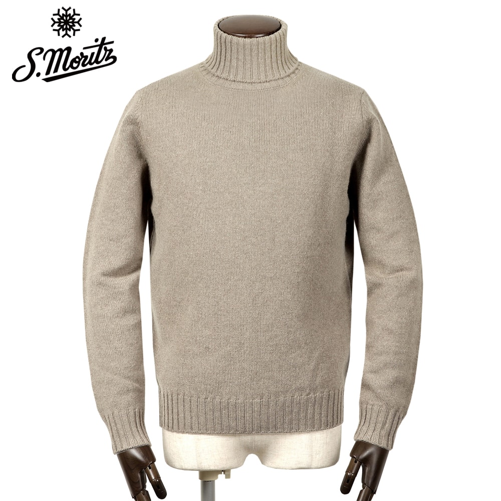 S.Moritz Super120’sウール カシミヤ タートルネックニット48 s.moritz super120'sウールカシミヤ タートルネックニット 48