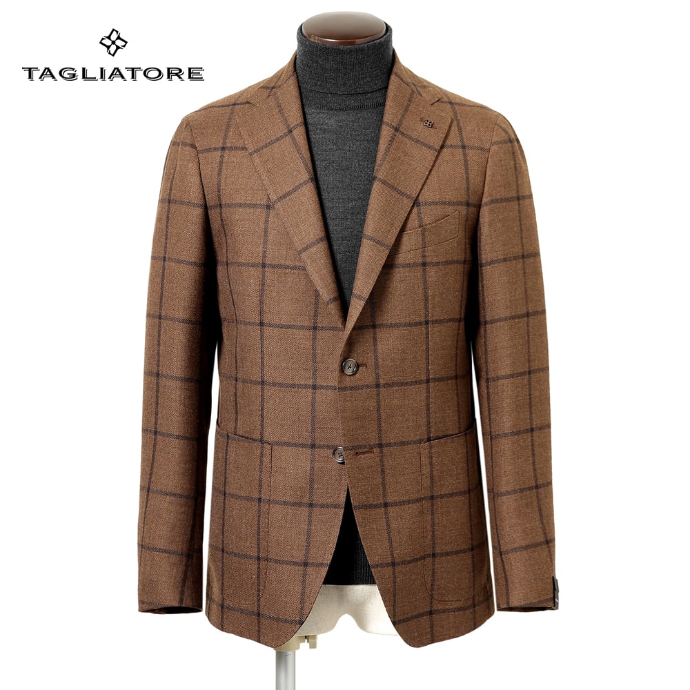 タリアトーレホップサック2ボタンジャケットモンテカルロ42 Super100's ホップサックネイビージャケット【MONTECARLO