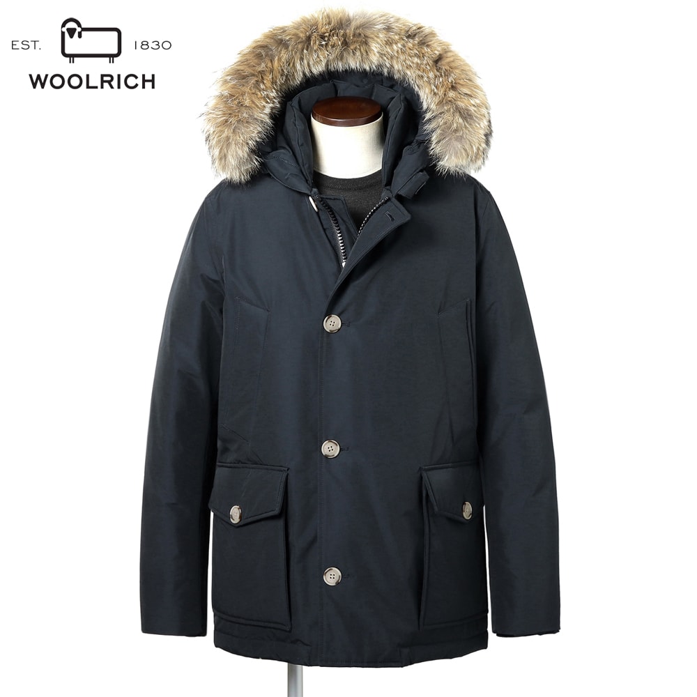 ウールリッチ WOOLRICH ／【国内正規品】／ 60/40ラマークロスフーデッドダウンジャケット「SHORT ARCTIC PARKA」（ネイビー）／ アークティックパーカ 秋冬 メンズ アウター ダウンパーカ コヨーテファー