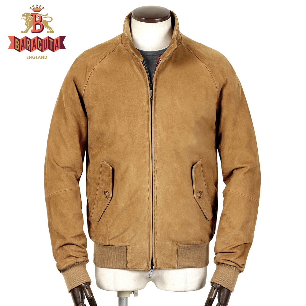 バラクータ BARACUTA ／【国内正規品】／ ゴートスエードオリジナルハリントンジャケット「G9」 （TOBACCO／タバコ） 【ハンガー便選択OK】／ セール除外品 イギリス レザーブルゾン レザージャケット G9ジャケット レギュラーフィット
