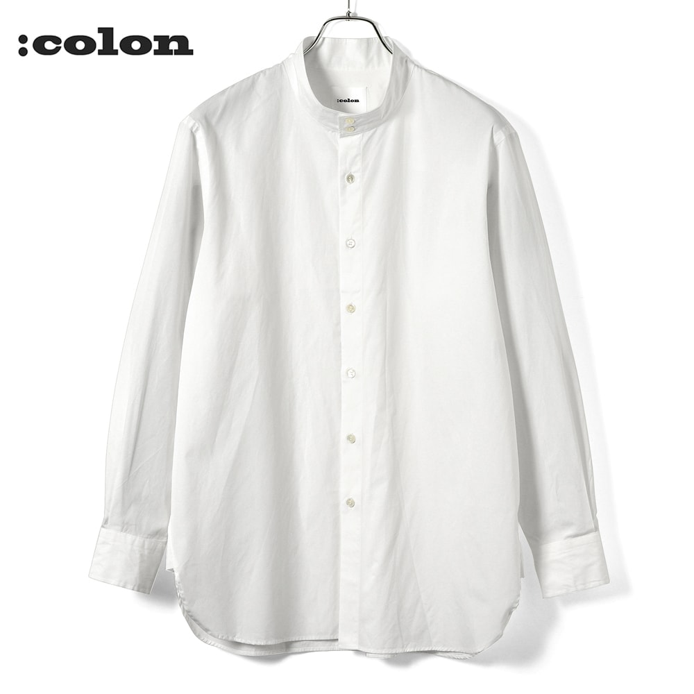 :colon コロン/ バンドカラーシャツ　白　サイズ5 colon コロン/ バンドカラーシャツ 白 サイズ5 メンズ