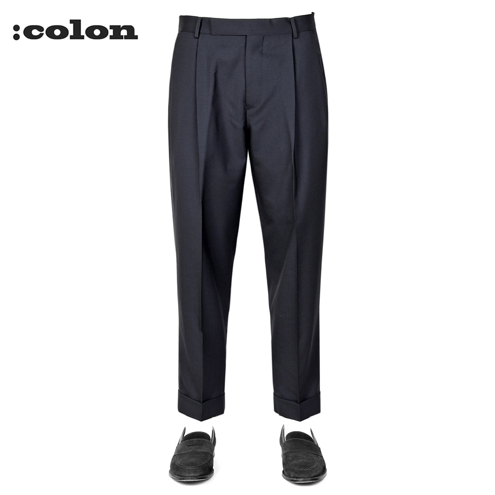 :colon CPT-1 2out-Pleats スラックス ストレッチチノ 3 CPT-1 – 2/30 Wool Twill – Beige / 2アウトプリーツ スラックス
