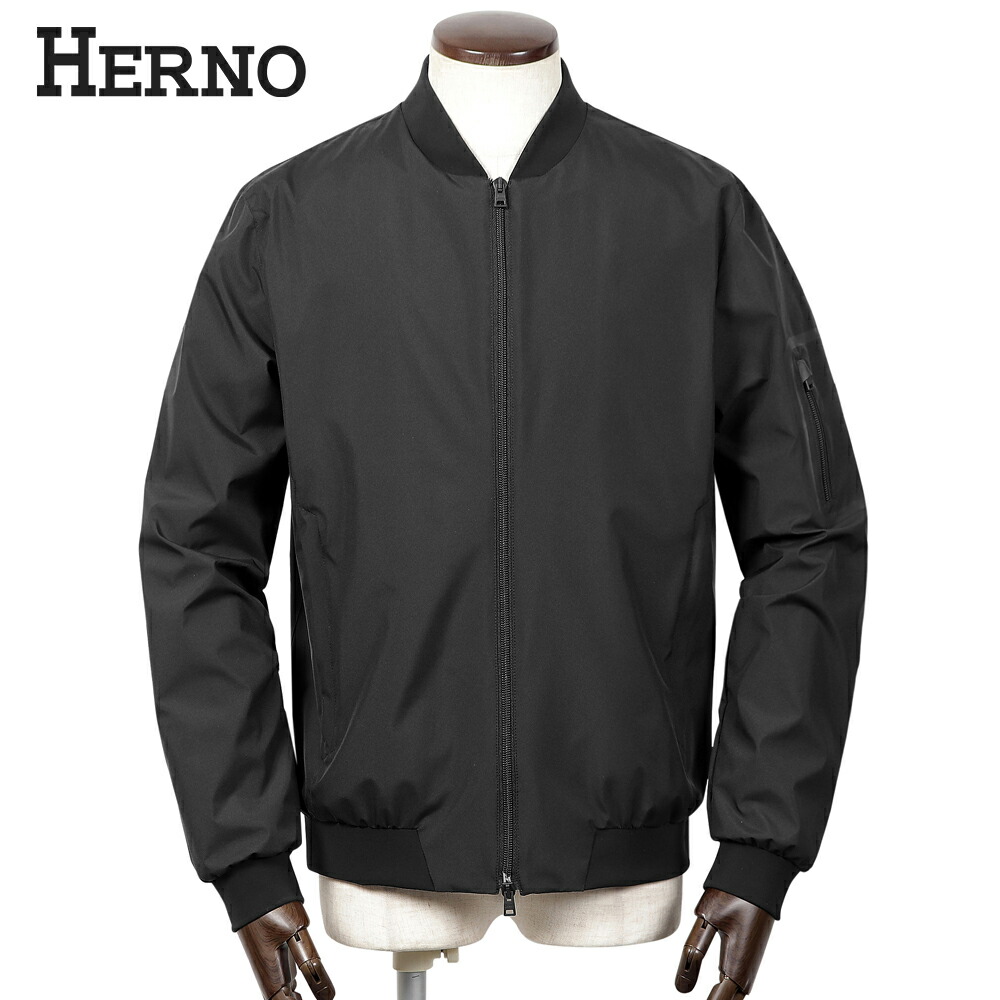 【クーポン対象】ヘルノ HERNO ／【国内正規品】／ GORE-TEX WINDSTOPPERボンバージャケット「GI000457U」 （ブラック） 【ハンガー便選択OK】／ 春夏 メンズ アウター ブルゾン ゴアテックス MA-1 MA1 エムエーワン ウォッシャブル