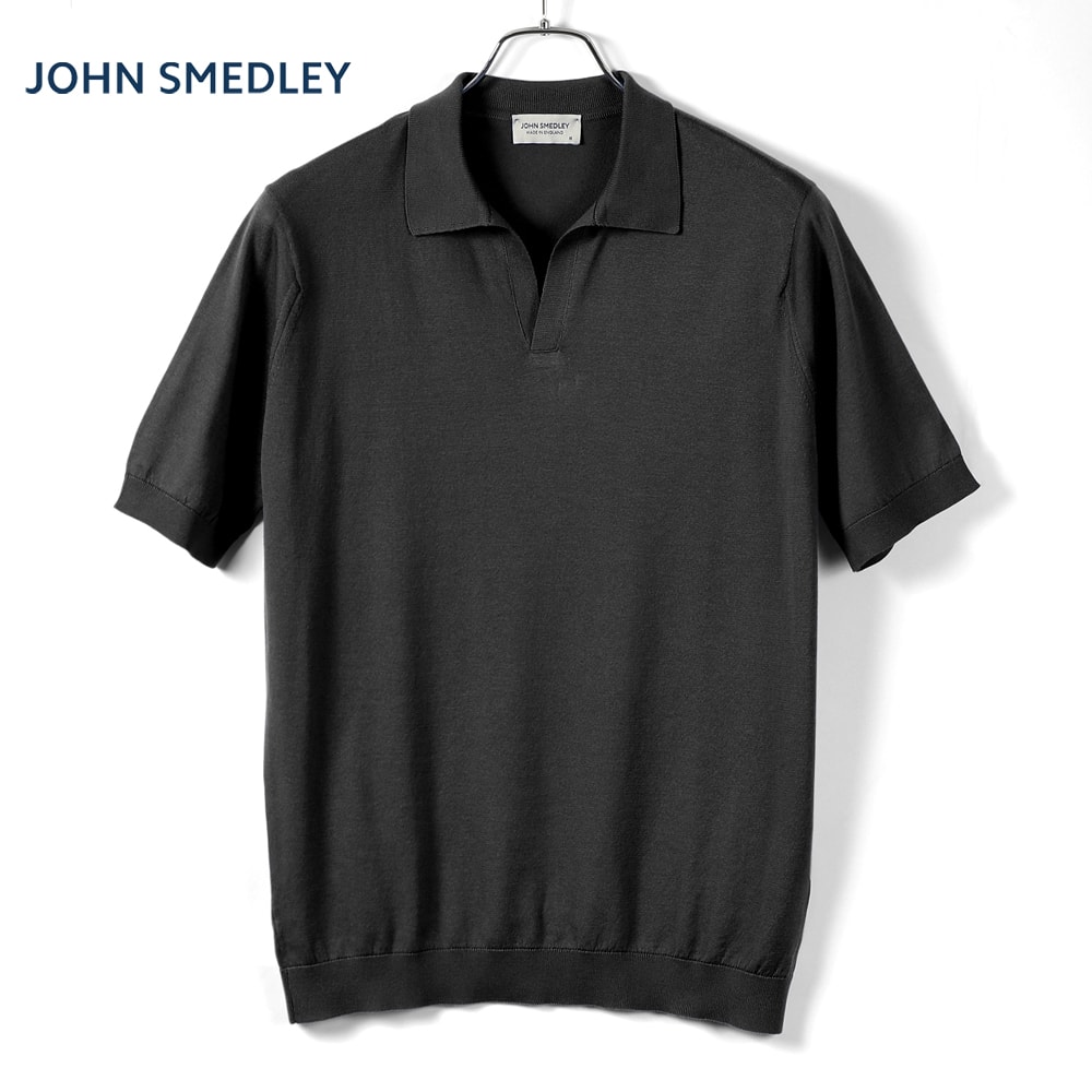 JOHN SMEDLEY / SYRES コットン スキッパーポロシャツ