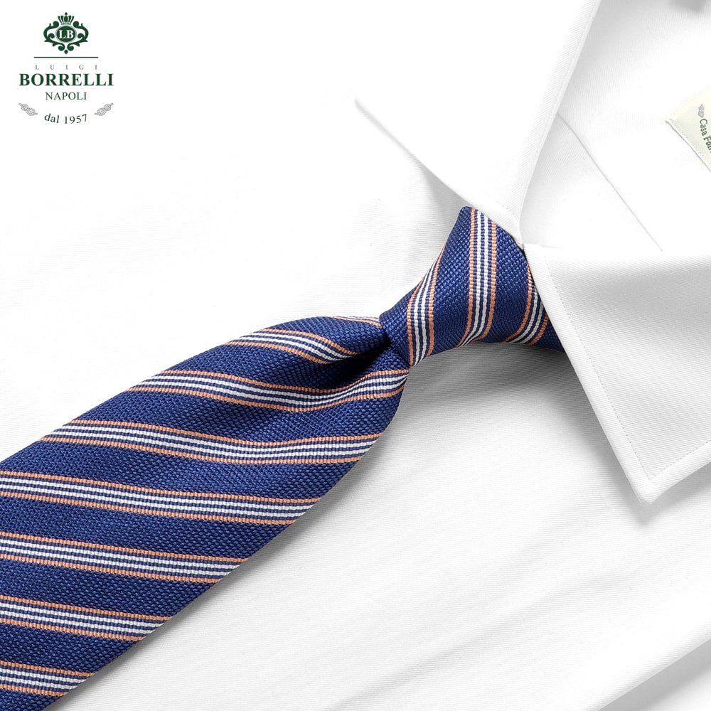 新品タグ付きルイジボレッリ イタリア製 ナポリ ネクタイ グリーン