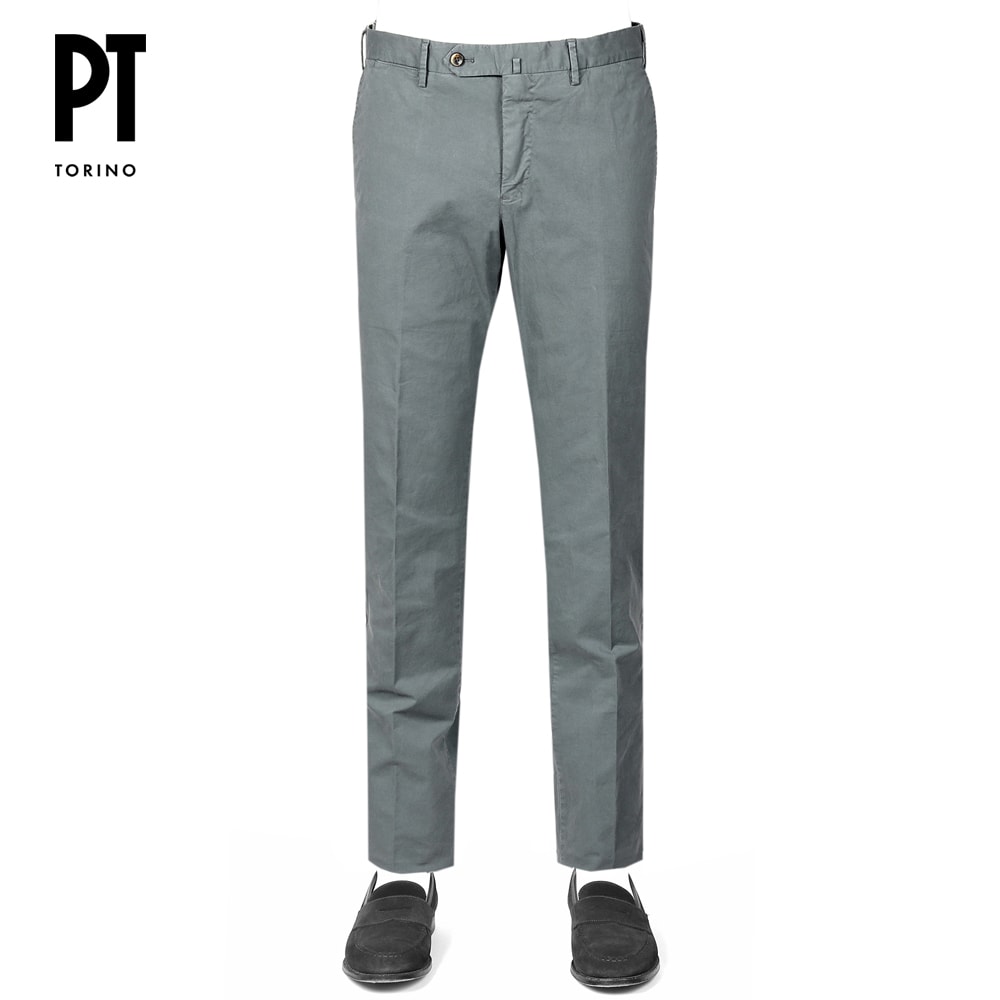PT TORINO コットンナイロンストレッチ スリムスラックス ACTIVE