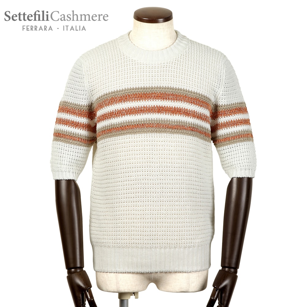 Settefili Cashmere 総柄 ジャガード セーター ベージュ M Settefili Cashmere（セッテフィーリ カシミア）｜Settefili Cashmere