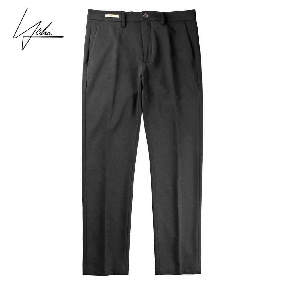 【百貨店SALE／返品・取り替えっこ不可】イカイ YCHAI ／【国内定め事品】／ ウォッシャブルコットンストレッチジャージーパンツ「TORPEDO（YPU035N50-2TS0113）」（黒いこと）【ラッピング相応う】／ トルペード メンズ イタリア共和国 ボトムス スラックス 無地