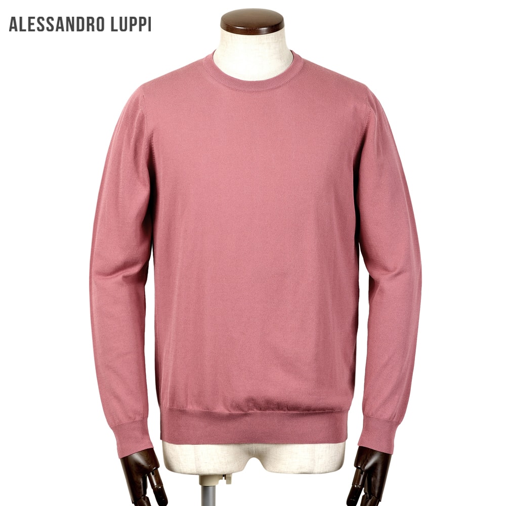 アレッサンドロルッピ Alessandro Luppi ／ 26SS FILMARドライコットンハイゲージ長袖クルーネックニット「2110」 （OLD ROSE／オールドローズ） 【ラッピング対応】／ 春夏 メンズ イタリア 長袖ニット コットンニット アイスコットン アルティック