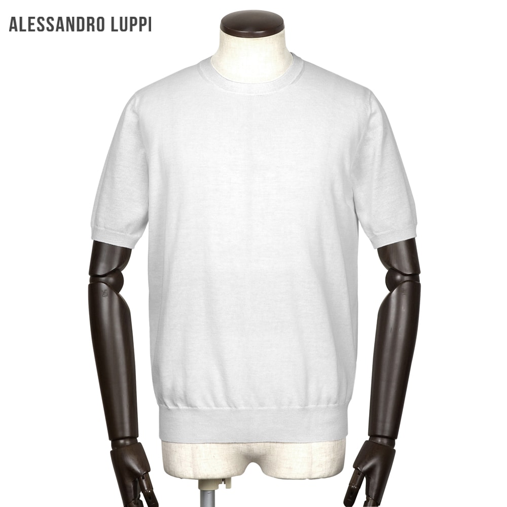 【ポイント10倍】 アレッサンドロルッピ Alessandro Luppi ／ 26SS FILMARドライコットンハイゲージ半袖クルーネックニット「13」 （BIANCO／ホワイト） 【ラッピング対応】／ 春夏 メンズ イタリア 半袖ニット コットンニット アイスコットン アルティック 11,242円