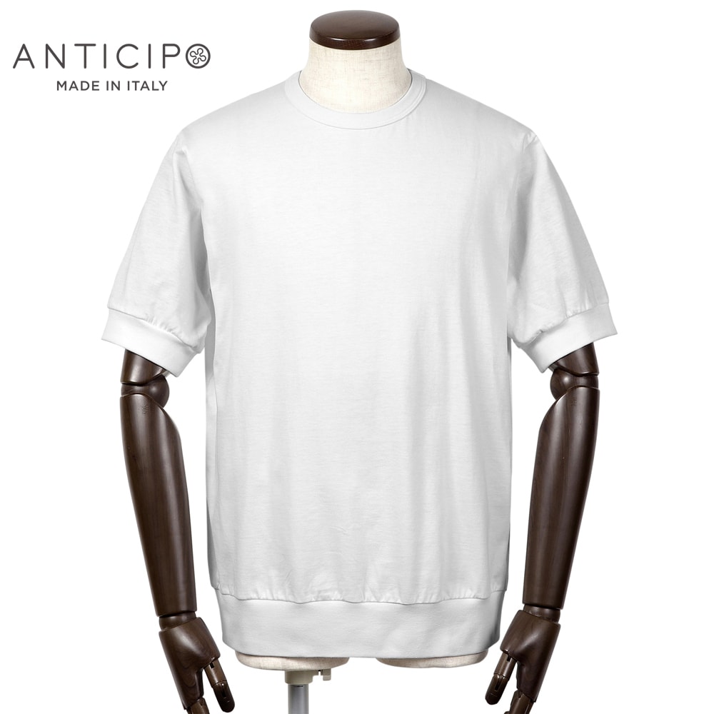 【10%OFFクーポン券】アンティチポ アンティーチポ ANTICIPO ／【国内置き目品】／ 60番手単糸コットンスムース半袖クルーネックカットソー「NEBBIOLO」（白いこと）【ラッピング相応う】／ ジャブス 春夏 メンズ イタリア共和国 プルオーバー 遊撃手捩り 無地