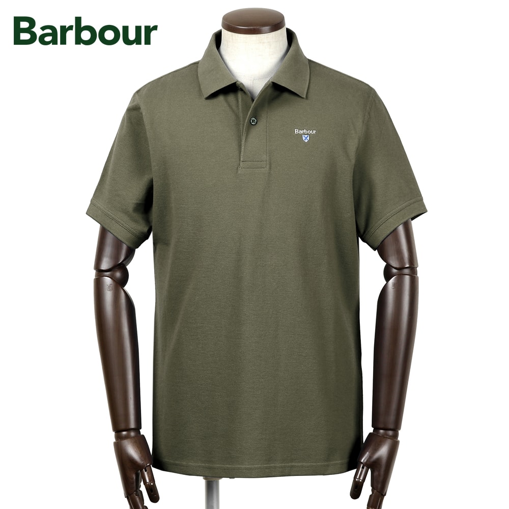 【ポイント10倍】バブアー Barbour /【国内正規品】/ 26SS コットン鹿の子リブカラー半袖ポロシャツ「ORIGINAL SPORTS POLO SHIRT AF(MML1545)」(オリーブ)【ラッピング対応】/ 春夏 メンズ トップス カノコポロ イギリス ロゴ刺繍 ゴルフ|粋な着こなし 店