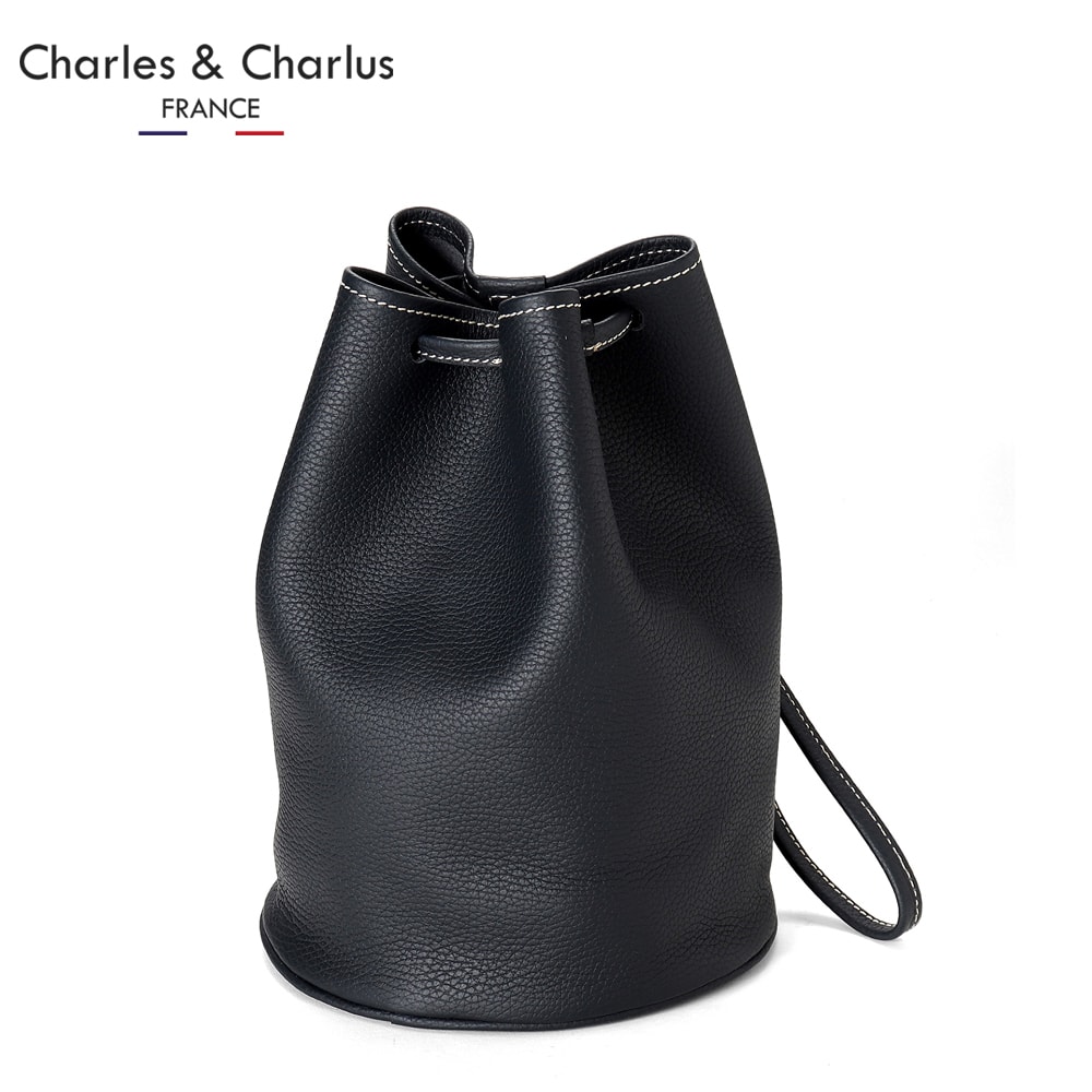 【尖んがり10倍】シャルル・エ・シャルリュス Charles et Charlus ／ Remy Carriatトリヨンレザードローストリングバッグ「ESCALA」（米国海軍）／ 大売り出し撥ねのける品 エスカーラ 合切袋御徒面子 なめし革御徒面子 革 レミーキャリアット