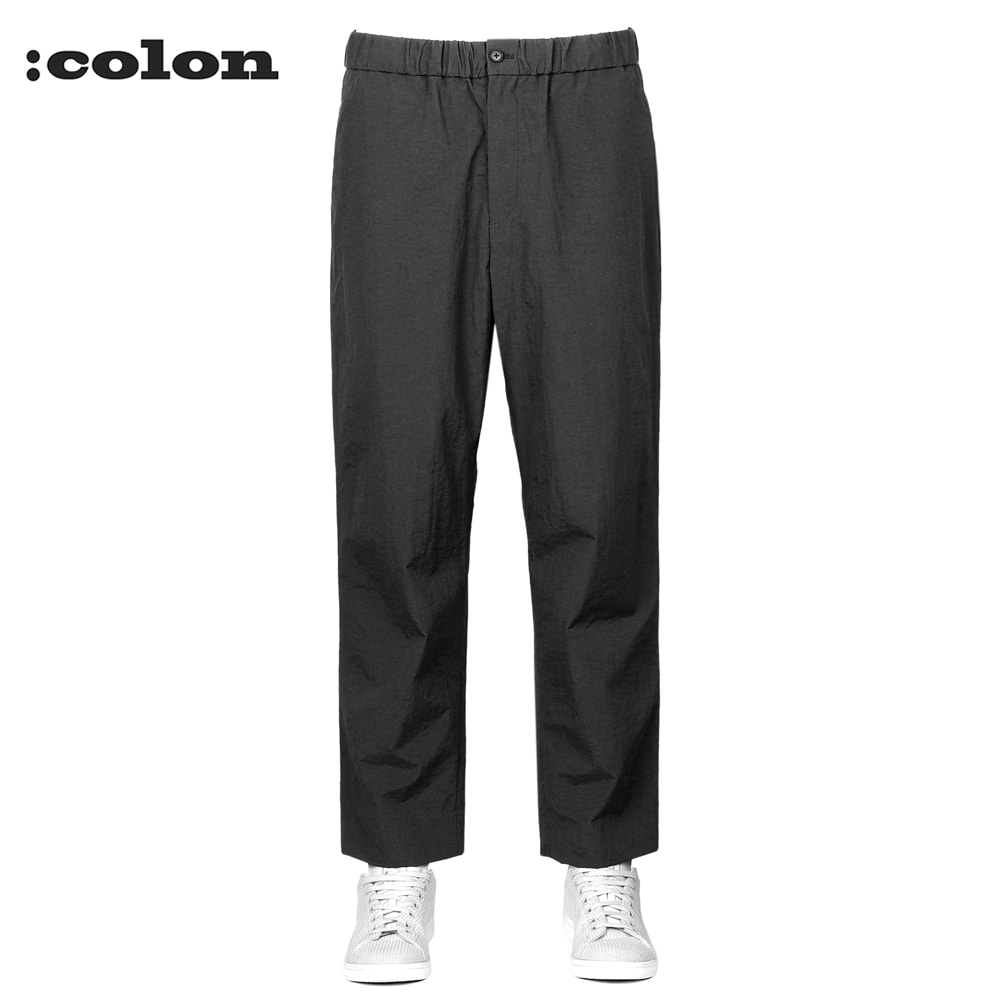 【尖んがり10倍】コロン ：colon ／【国内置き目品】／ ナイロンタフタイージーパンツ「CPT-21」（黒いこと）【ラッピング相応う】／ オール時節 メンズ 日本 ボトムス ドローコードパンツ 無地