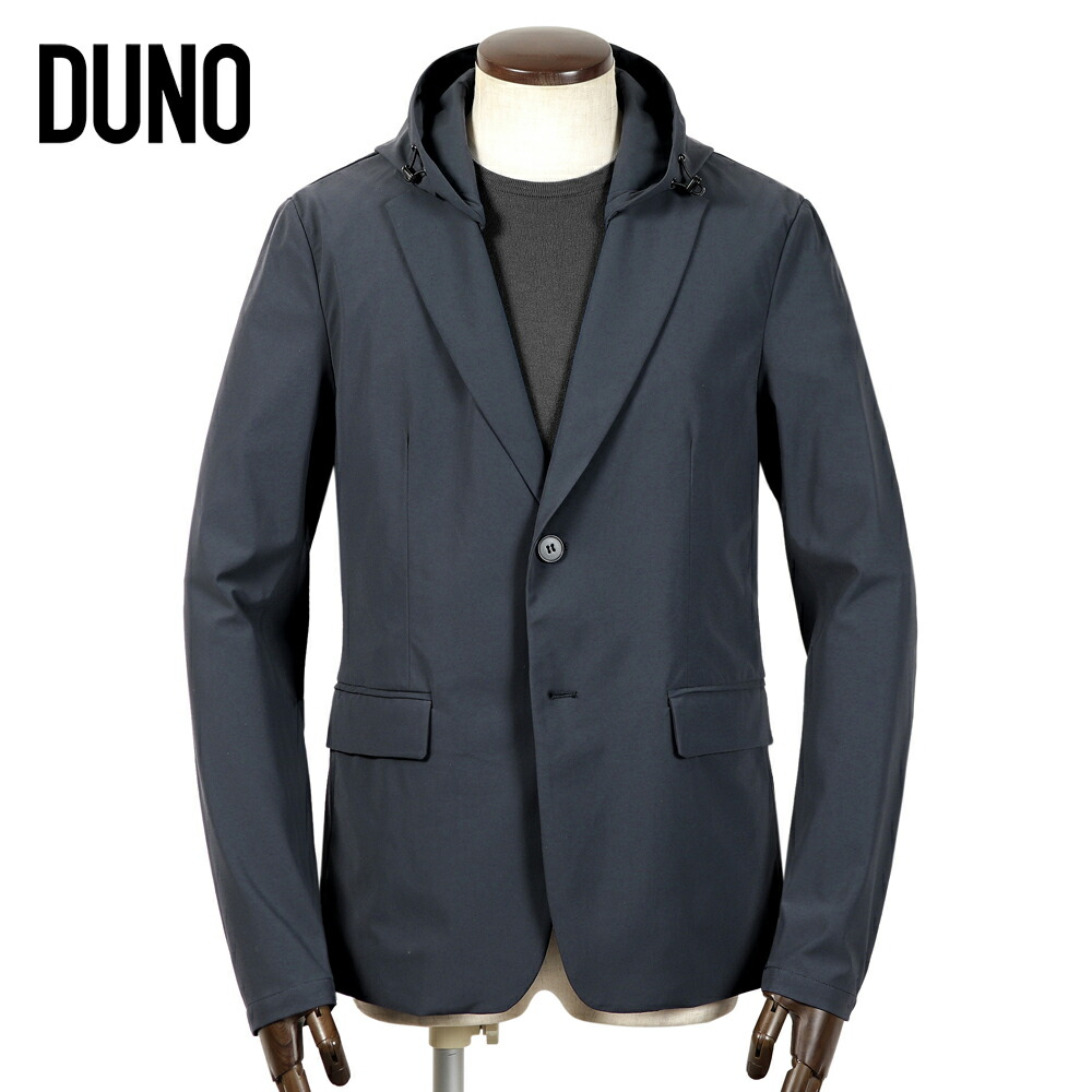 【尖んがり10倍】デュノ DUNO ／【国内定め事品】／ 26SS ウォッシャブルスーパーストレッチナイロン2B上衣「COMBO HOOD」（米国海軍）【ハンガー便選りわける聞き入れる】／ 春夏秋 メンズ イタリア共和国 セットアップ パッカブルジャケット 商行為 周遊