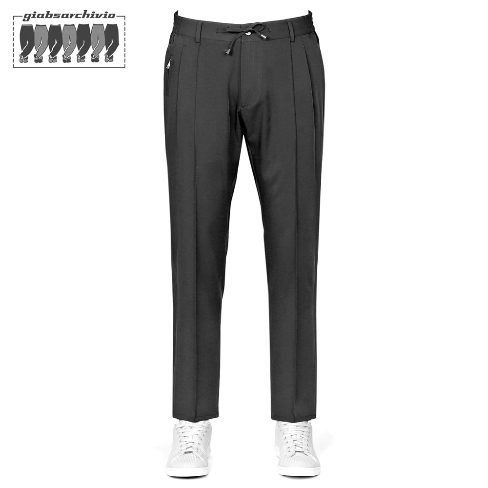 ジャブスアルキヴィオ giabsarchivio ／【国内置き目品】／ 26SS 戸賀別注ウォッシャブルシルキーツイルドローコードパンツ「TOGAGE MASACCIO/R1V」（黒いこと）【ラッピング相応う】／ 戸賀敬城 トガージュ マサッチョ 3時節 メンズ イタリア共和国