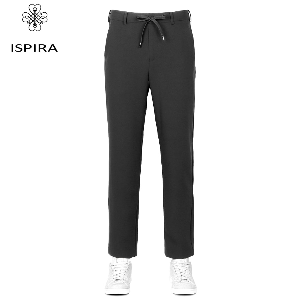 【ポイント10倍】イスピラ ISPIRA ／【国内正規品】／ ウォッシャブルストレッチポリエステルドローコードパンツ （BK／ブラック） 【ラッピング対応】／ オールシーズン メンズ セットアップ トラベル スラックス