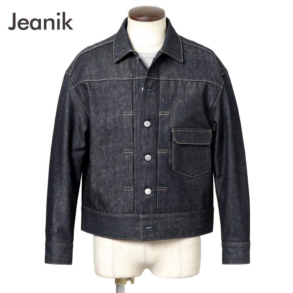 【クーポン対象】ジーニック JEANIK ／【国内正規品】／ ワンウォッシュコットンデニムジャケット「JEANIK0101」 （インディゴブルー） ／ Gジャン ジージャン リーバイス 1st メンズ 日本 岡山 イタリア