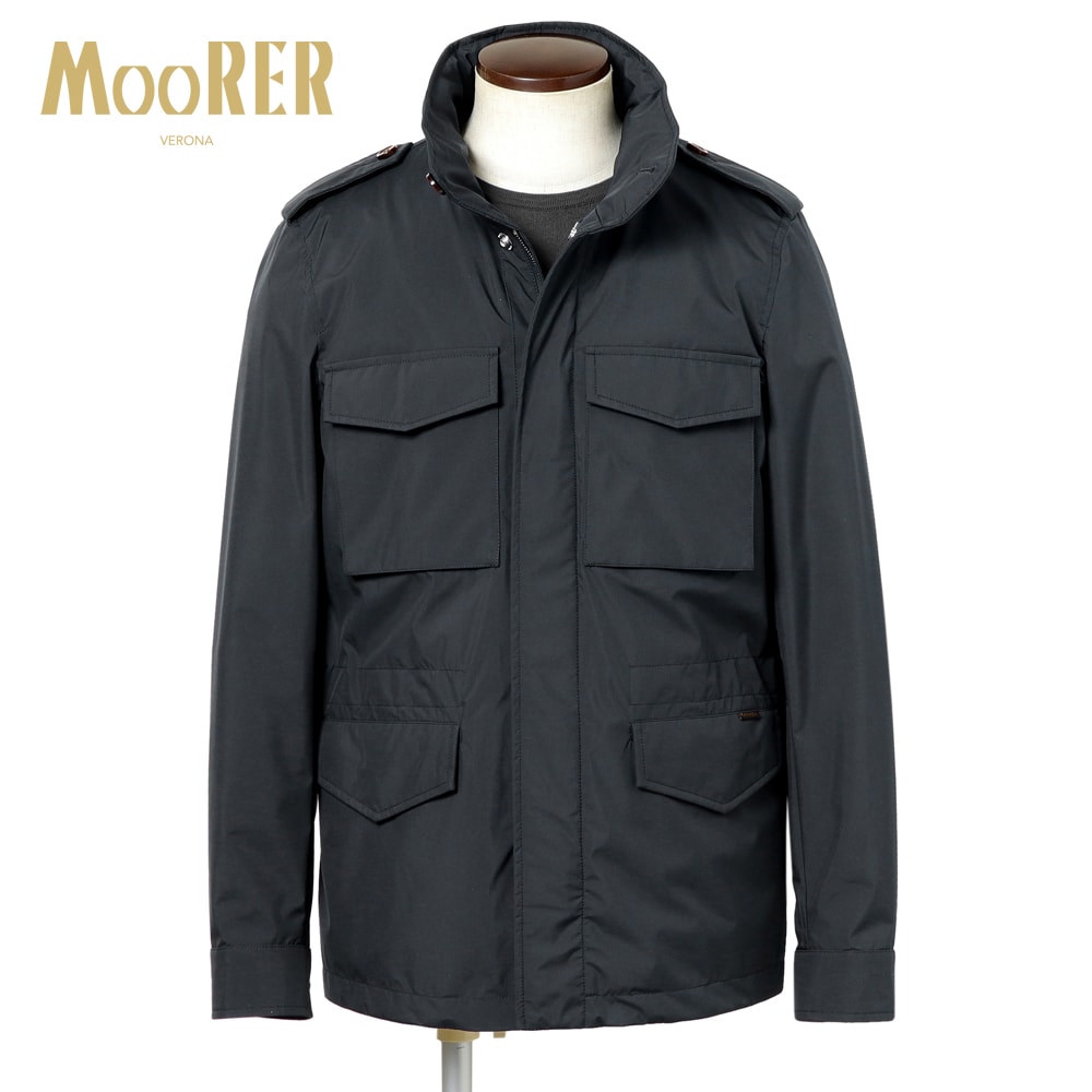 【SALE】ムーレー MOORER ／【国内定め事品】／ 雨合羽透湿ポリエステルタフタM-65上衣「DENVER-STP」（BLU／ダークネイビー）【ハンガー便選りわける聞き入れる】／ 海抜１マイルの都市 3時期 メンズ イタリア共和国 アウター ミリタリー上衣