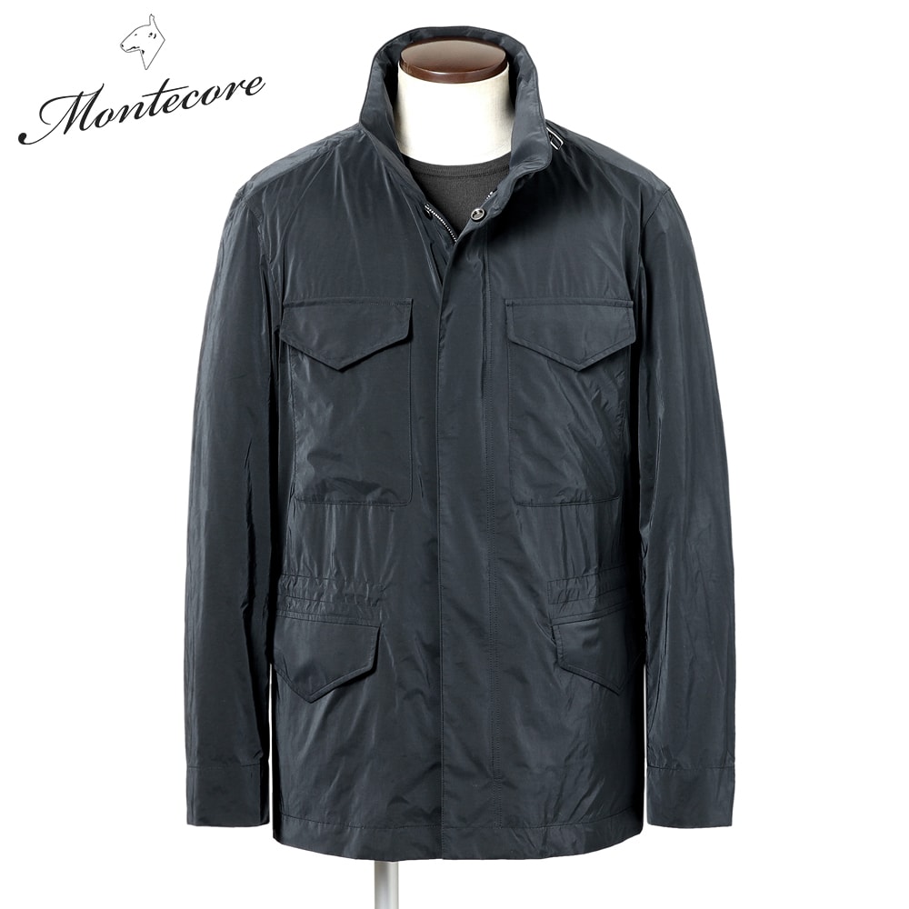 【尖んがり10倍】モンテコーレ MONTECORE ／【国内定まり品】／ 撥水軽さシルキーマットナイロンM-65上衣（米国海軍）【ハンガー便選りすぐる聞き届ける】／ 3季節 メンズ イタリア共和国 アウター ミリタリー上衣 M65上衣