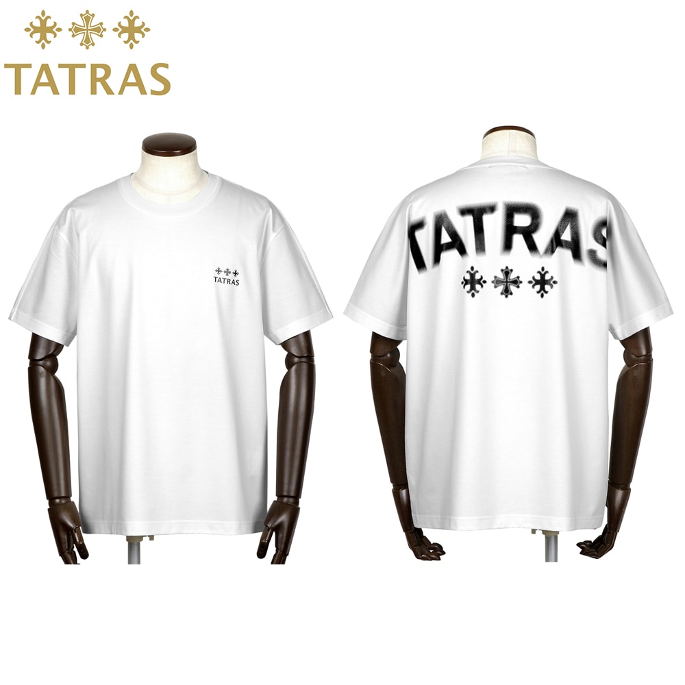 【ポイント10倍】タトラス TATRAS ／【国内正規品】／ スーピマコットン40ゲージスムース左胸＆背中プリントロゴ半袖クルーネックカットソー「TIDEO」（ホワイト）【ラッピング対応】／ ティデオ MCKZ0368083588 オールシーズン ショートスリーブ Tシャツ｜粋な着こなし　店