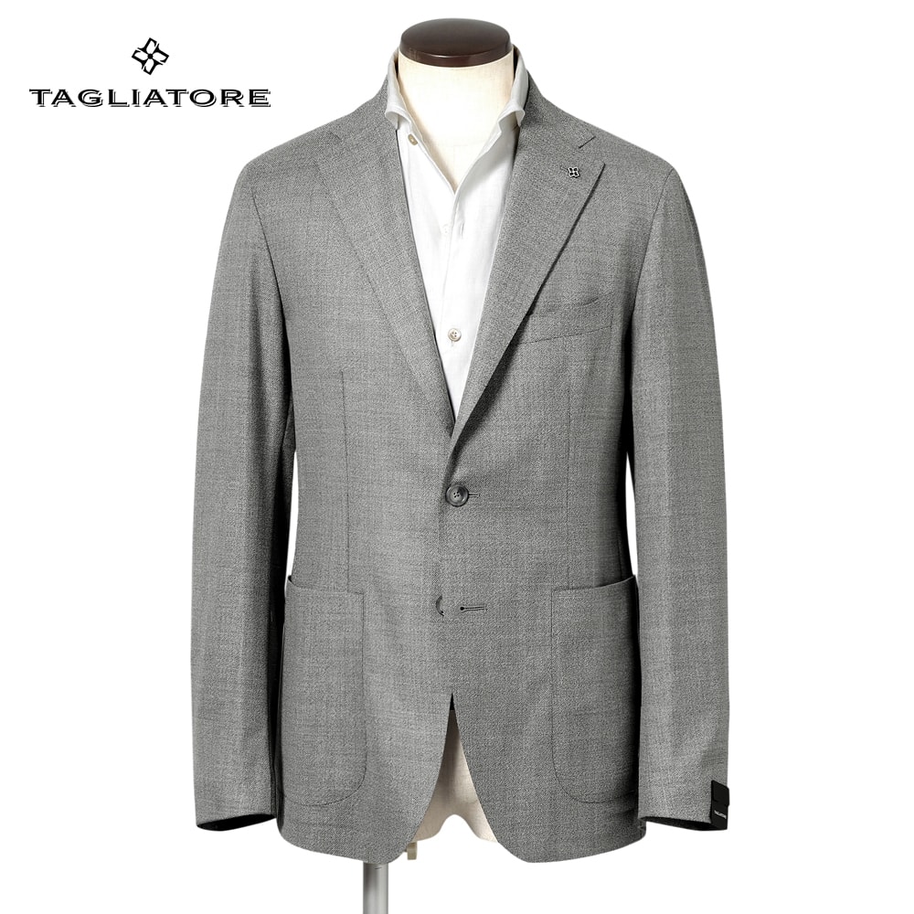 【ポイント10倍】タリアトーレ TAGLIATORE ／【国内正規品】／ 26SS Super110’sウールストレッチホップサック2Bジャケット「DAKAR」 （ライトグレー） 【ハンガー便選択OK】／ 春夏秋 3シーズン メンズ イタリア ブレザー ビジネス ダカール 無地