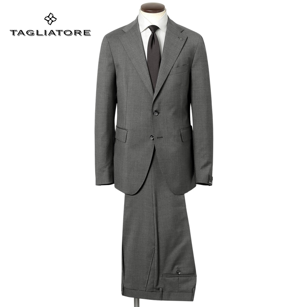 【SALE】タリアトーレ TAGLIATORE ／【国内定め事品】／ 26SS 羊毛トロピカル2B背広「VESVIO」（ミディアムグレー）【ハンガー便選りわける聞き入れる】／ 春夏 メンズ イタリア共和国 商行為 ヴェスビオ 無地