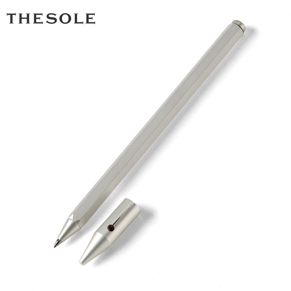 【尖んがり10倍】ザソール THE SOLE ／【国内置き目品】／ 金管楽器削り出しボールペン「PENNA」（しろがね色）【ラッピング相応う】／ 大売り出しとり捨てる品 日本製 文具 文房具 差し上げ物 差し上げ物 差し上げ物