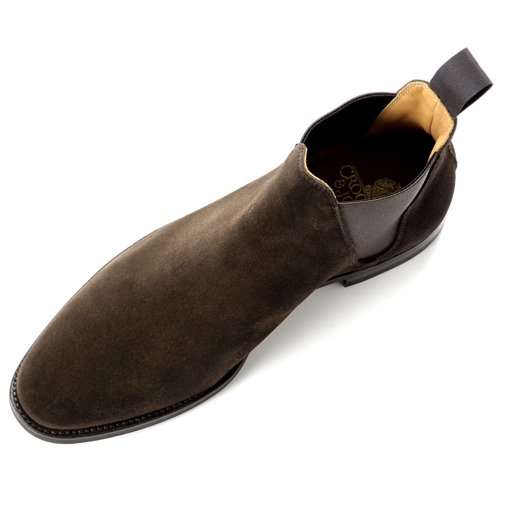 楽天市場 クロケット ジョーンズ Crockett Jones 国内正規品 当店別注レペロスエードサイドゴアブーツ Chelsea 8 Dark Brown ダークブラウン チェルシー 英国 靴 革 レザー ビジネス シューズ グッドイヤー ダイナイトソール 粋な着こなし 楽天市場店