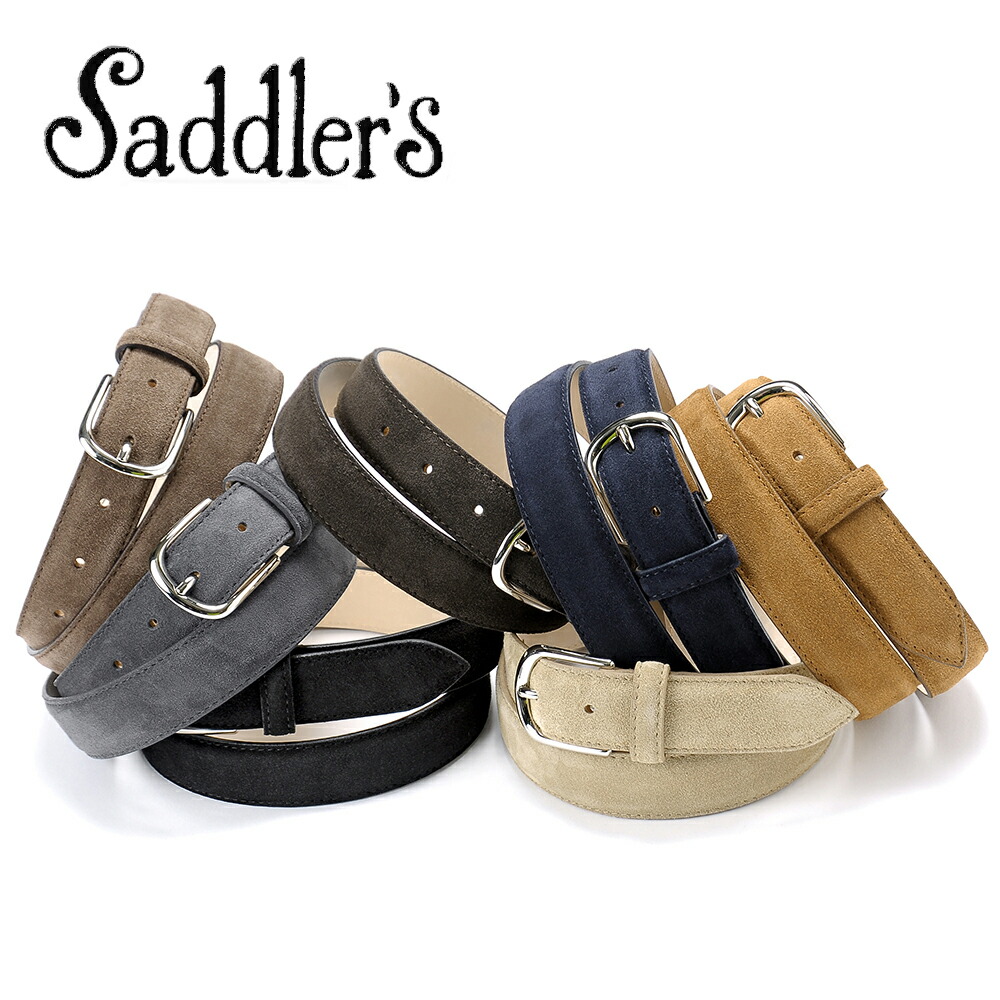 【ポイント10倍】サドラーズ Saddler’s / カーフスエード29mm幅ベルト「EG02」(7 colors)ベルト レザー 革 イタリア製 ドレス ビジネス 【ラッピング対応】 | メンズ レザーベルト 革ベルト 皮ベルト ビジネスベルト ブランド 男性 スーツ 紳士 スエード ギフト|粋な着こなし 店