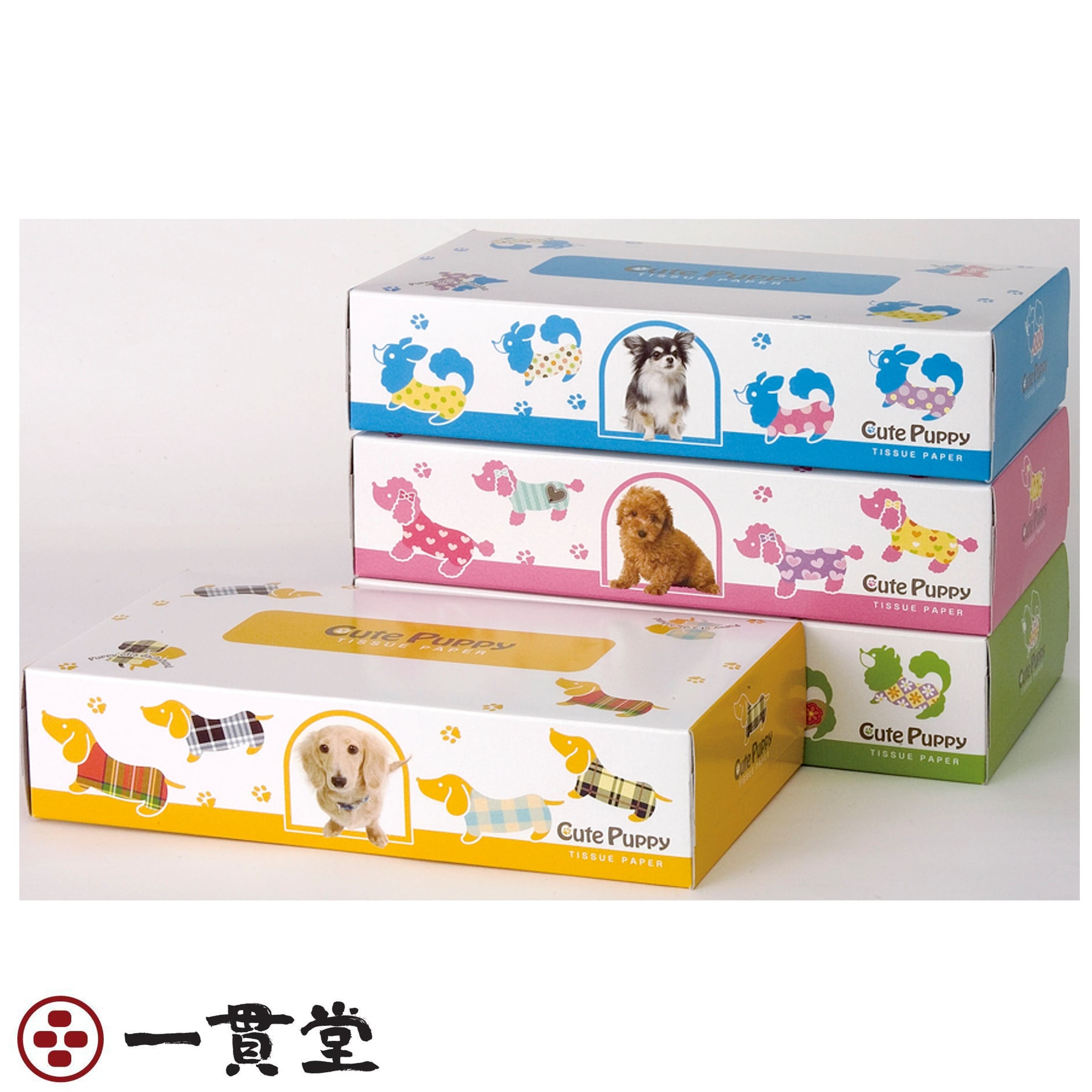 定価の88%OFF ボックスティッシュ150W CutePuppyエコ寸150W 5P×12個