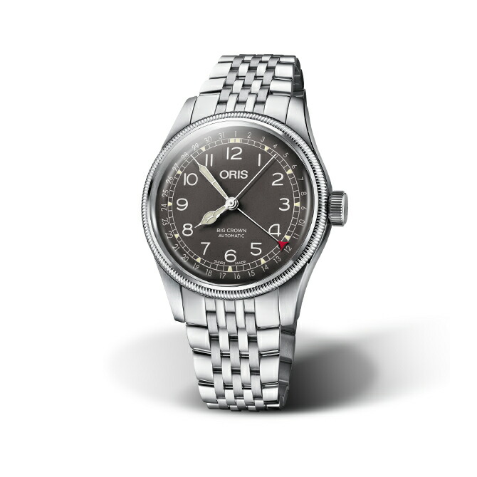 オリス ORIS Big Crown ビッグジャケット冠 ポインターデイト 自動小銃一巻き 薄墨色文字盤 5空圧雨合羽 40粍 ステンレススティールケース＆ブレス 01 754 7741 4064-07 8 20 22【0175477414064-0782022】【日本国内置き目品】