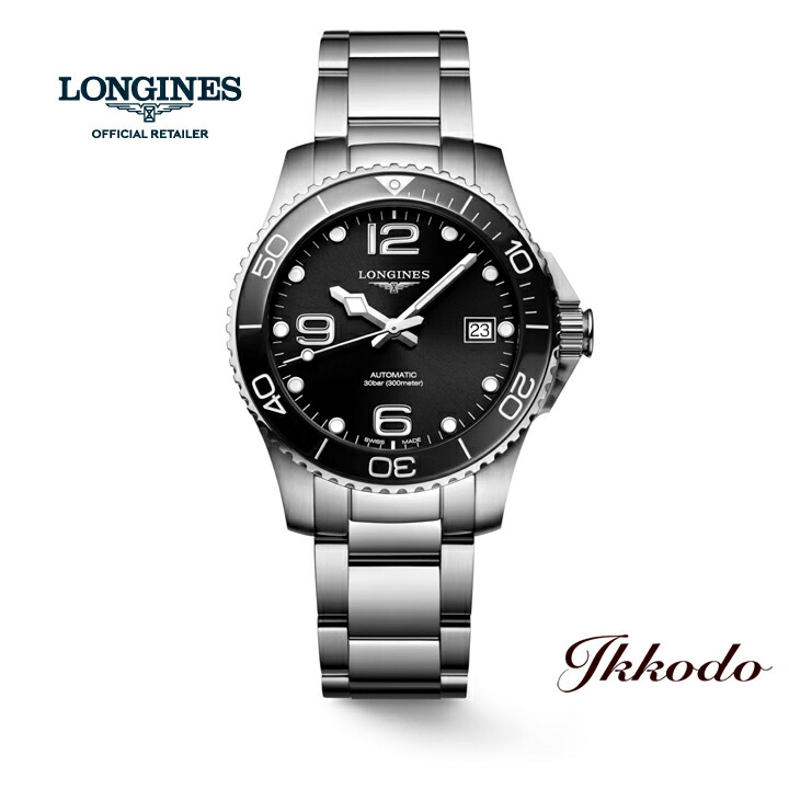 【ご買いもとめる排他的権利客体商いもの】ロンジン LONGINES HydroConquest ハイドロコンクエスト 自動小銃一巻き 39粍 30空圧雨合羽 黒いこと文字記号盤 定め事品 ウオッチ 5年次製造会社引きうける L3.780.4.56.6【L37804566】