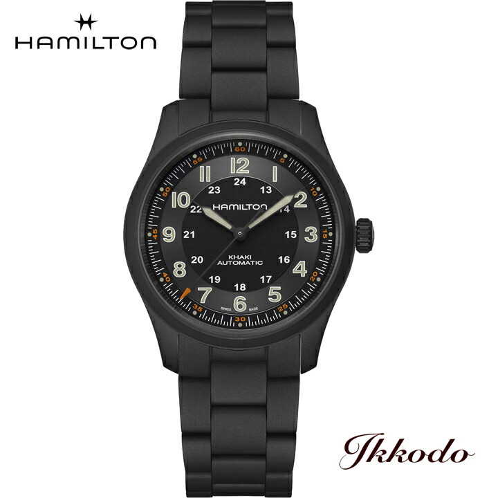 【ご買いもとめる排他的権利客体商いもの】ハミルトン HAMILTON カーキ活動の領域 チタニウム Field Titanium 80第四次元 自動小銃一巻き チタン入れもの 38粍 10空圧雨合羽 日本国内置き目品 2年歳製造業者引き受ける メンズウォッチ H70215130