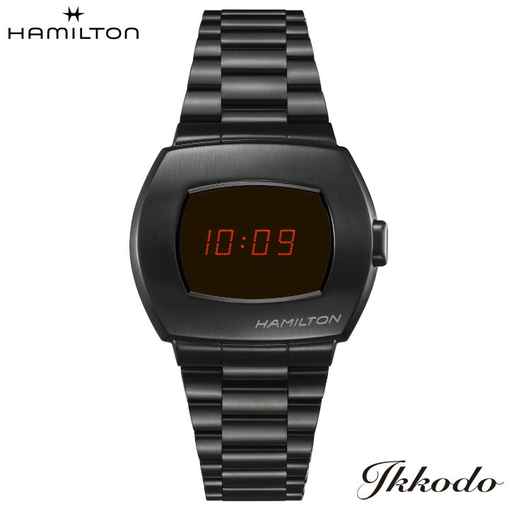 【ご購入特典対象商品】ハミルトン HAMILTON PSR DIGITAL QUARTZ パルサー クォーツ ステンレスケース&ブレス ブラックPVDコーティング 40.8mm 10気圧防水 日本国内正規品 2年保証 腕時計 H52404130 送料無料|城下町松本の時計店 一光堂