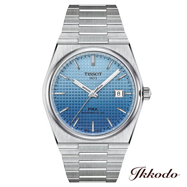 【ご買いもとめる排他的権利客体商いもの】TISSOT ティソ T-CLASSIC PRX POWERMATIC 80 AUTOMATIC カメレオン 自動小銃一巻き 40粍 10空圧雨合羽 ウオッチ 置き目品 T137.407.11.351.01 T1374071135101