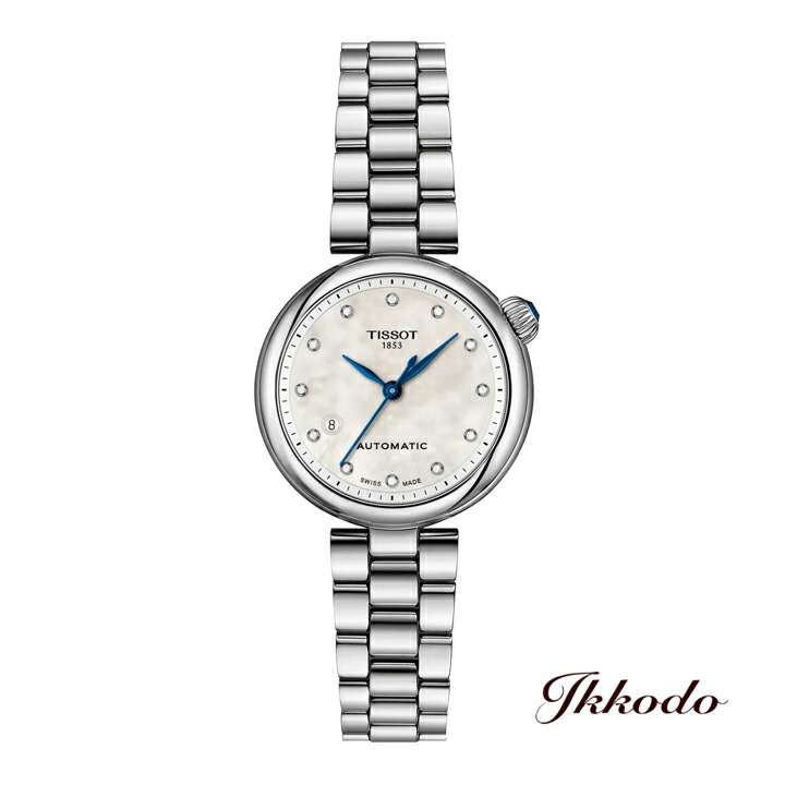 【ご買いもとめる排他的権利客体商いもの】TISSOT ティソ デジール Desir 28粍 レディース 自動小銃一巻き 金剛石付き添い人MOP文字記号盤 5空圧雨合羽 定め事品 2年引きうける T152.207.11.116.00  T1522071111600