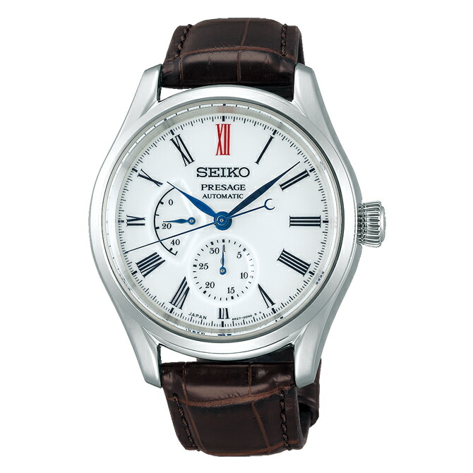 セイコー SEIKO プレザージュ PRESAGE 有田焼模範例 自動小銃一巻き パワーリザーブインジゲーター クロコダイルストラップ ステンレス鋼入れもの 40.8粍 日本国内置き目品  メンズウオッチ SARW049