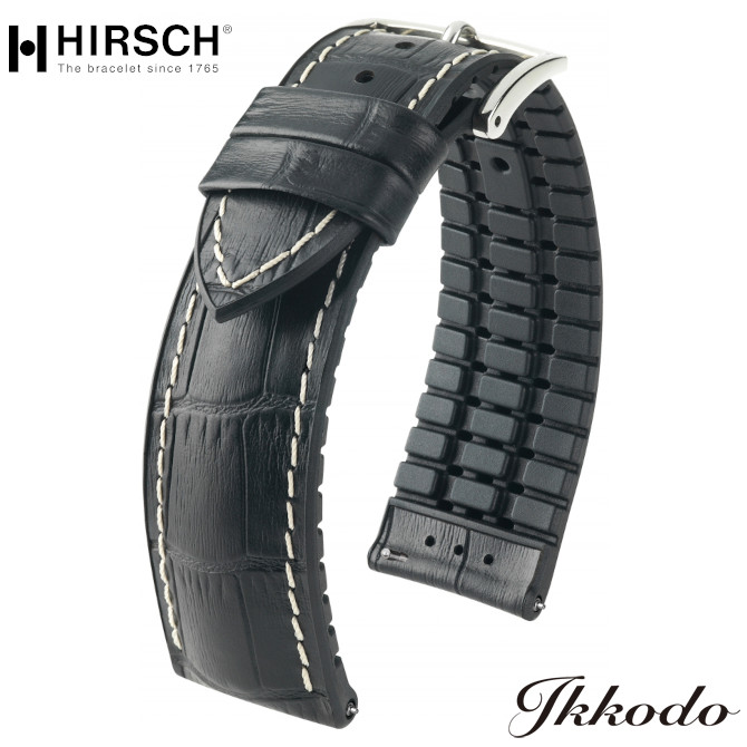 ポイント15倍! ヒルシュ HIRSCH GEORGE ジョージ カーフレザー(表面) 天然ゴム(裏面) 時計ベルト 0925128|城下町松本の時計店 一光堂